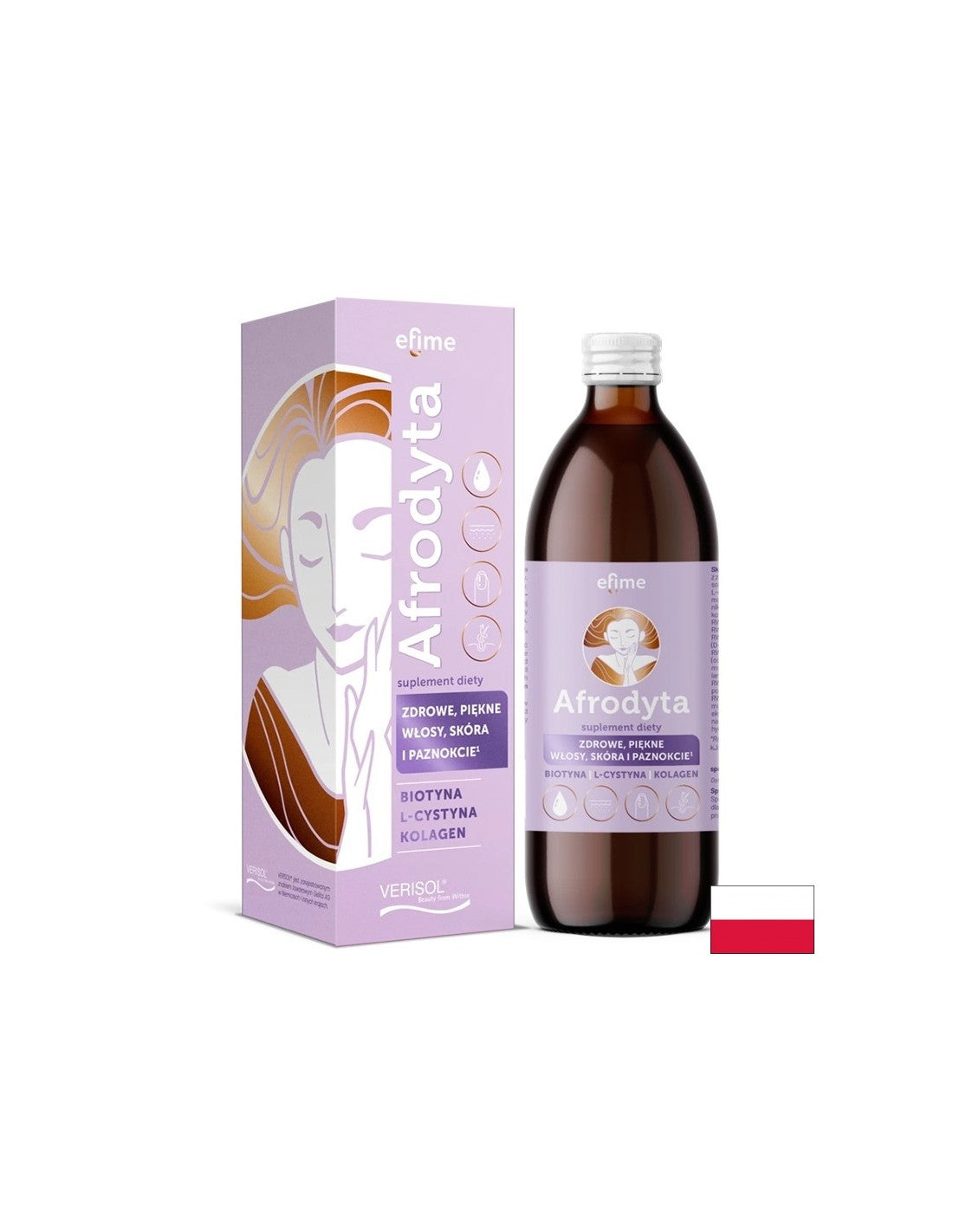 Aphrodite - liquid formula for hair, skin and nails, 500 ml, 20 doses - Nutra Best Europe