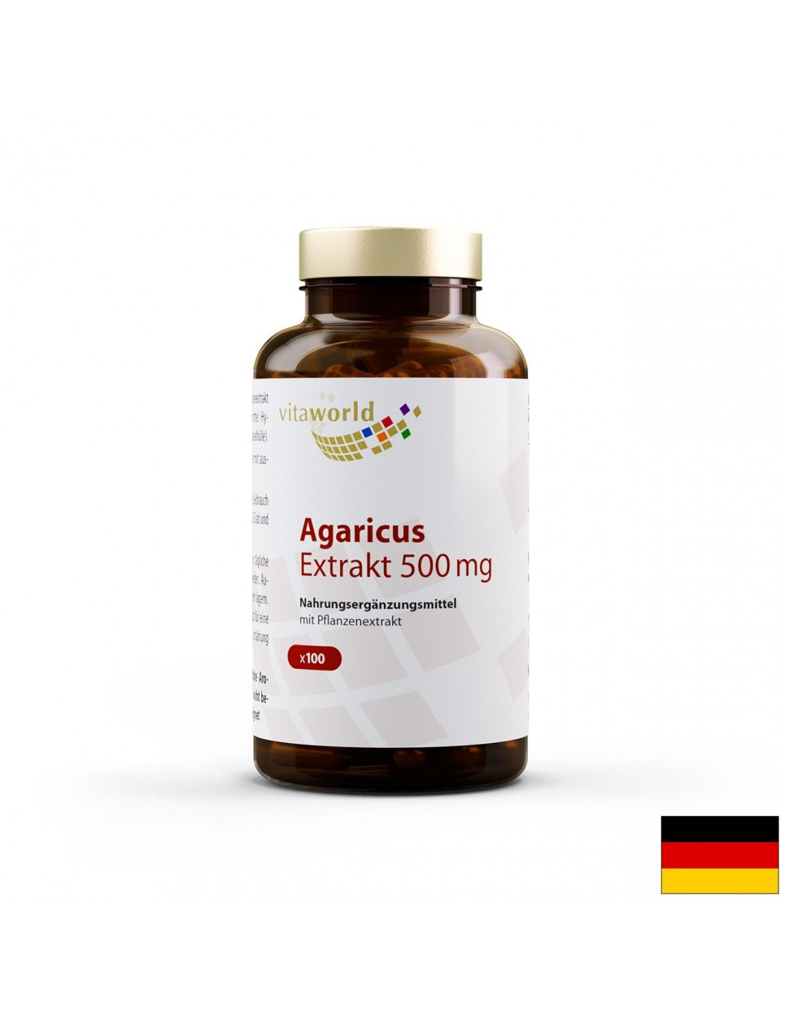 Agaricus extract 500mg, 100 capsules - Nutra Best Europe