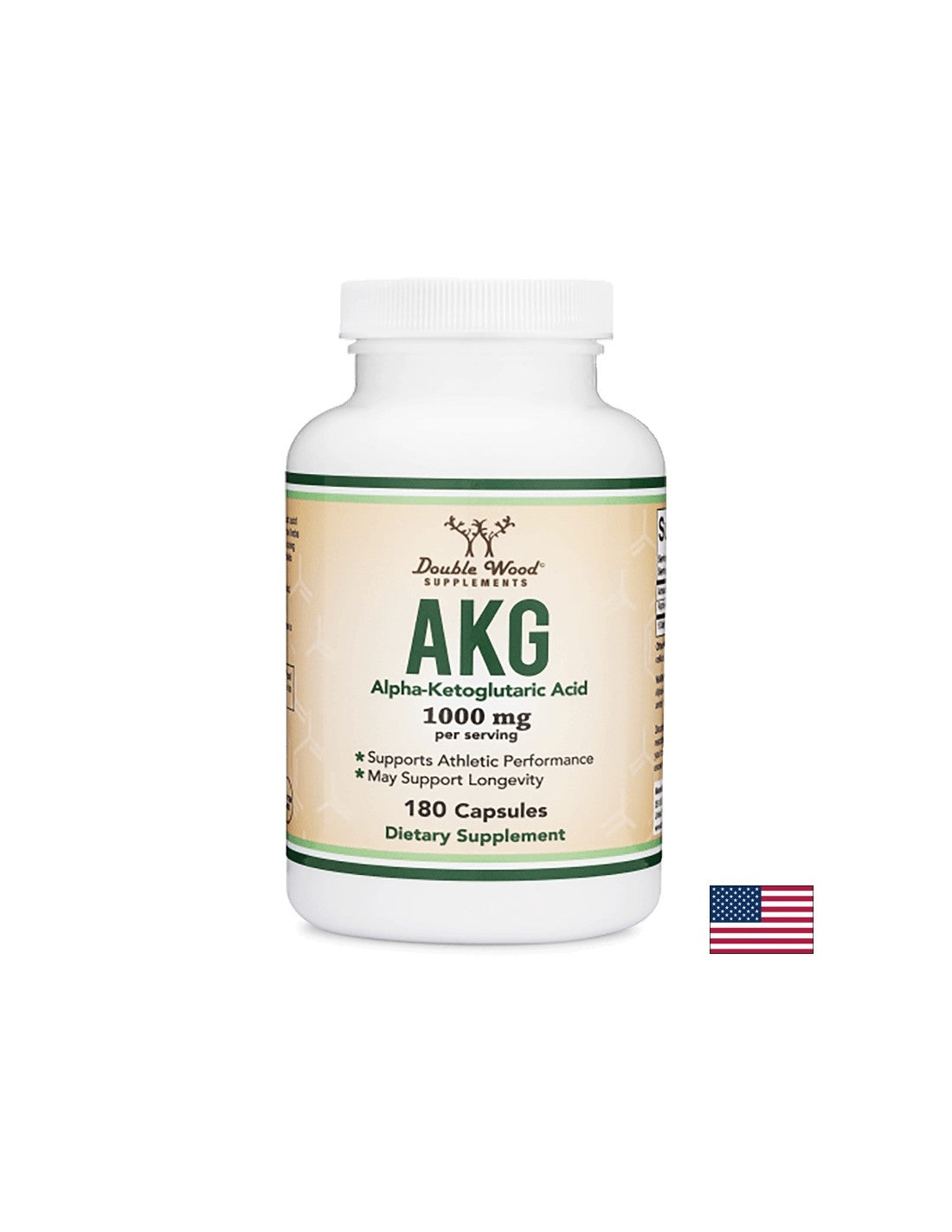AKG (Alpha Ketoglutaric Acid), 180 capsules Double Wood - Nutra Best Europe