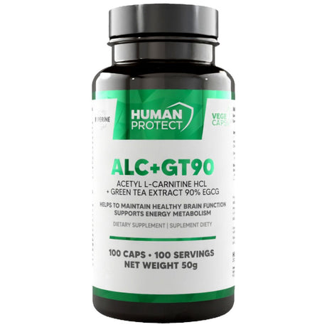 ALC + GT90 | Acetyl L-Carnitine & Green Tea Extract with 90% EGCG - 100 capsules - Nutra Best Europe