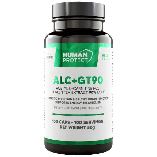ALC + GT90 | Acetyl L-Carnitine & Green Tea Extract with 90% EGCG - 100 capsules - Nutra Best Europe
