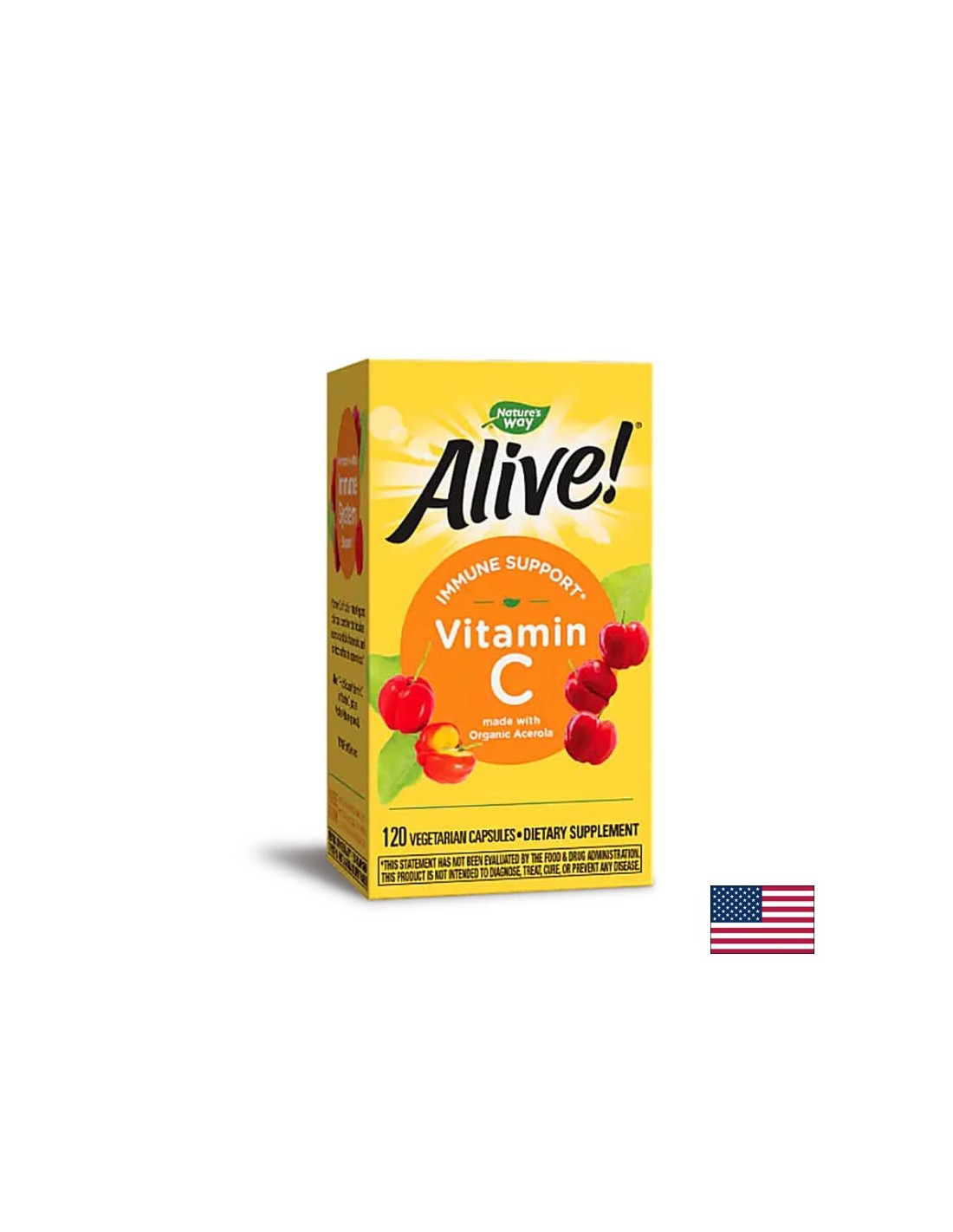 Alive! Vitamin C / Alive! Vitamin C (from acerola organic), 120 capsules Nature's Way - Nutra Best Europe