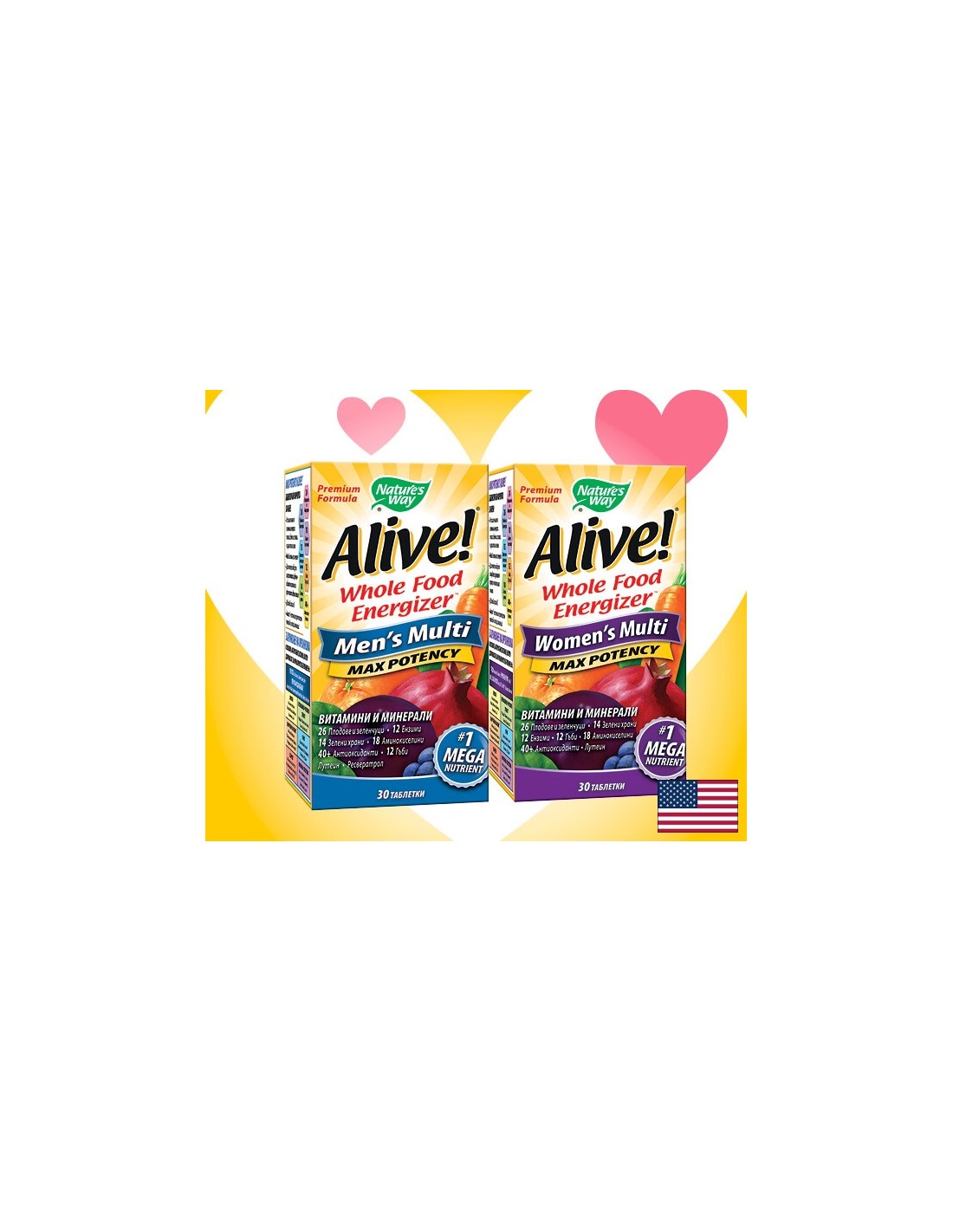 Promo Pack Alive! for Women + Alive! for Men - Nutra Best Europe