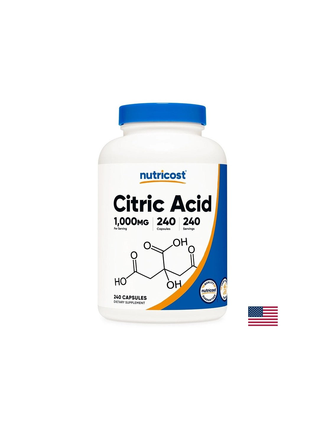 Alkaline-acid balance - Citric acid, 240 capsules - Nutra Best Europe