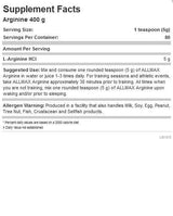 Arginine HCL - 400 grams - Nutra Best Europe