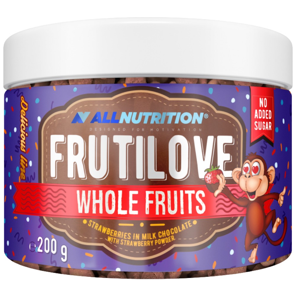 FrutiLove | Strawberries in Milk Chocolate & Strawberry Powder - 200 grams - Nutra Best Europe
