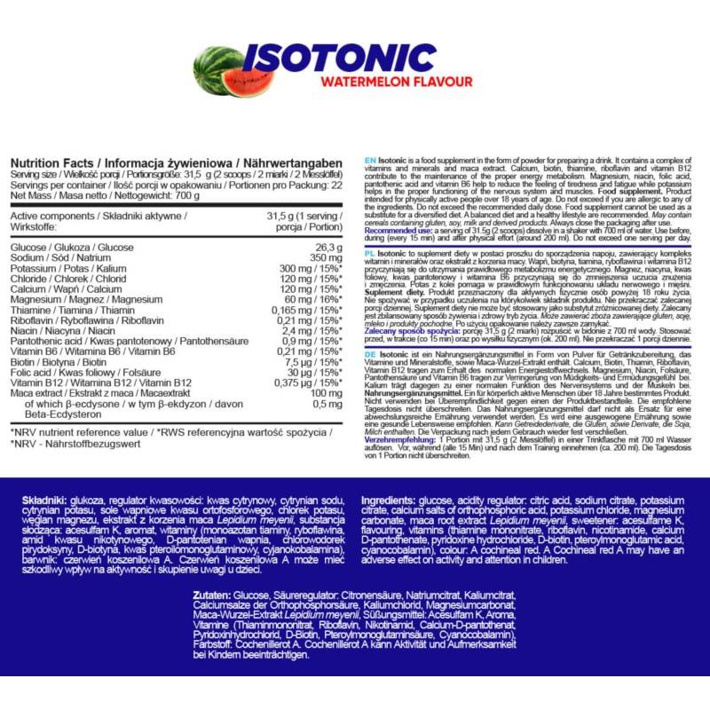 IsoTonic Drink - 700 grams - Nutra Best Europe