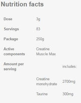 Creatine Muscle Max - 250 grams - Nutra Best Europe