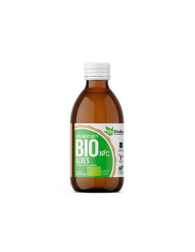 Organic aloe vera leaf juice - Good digestion and strong immunity, 250 ml, 5 doses - Nutra Best Europe