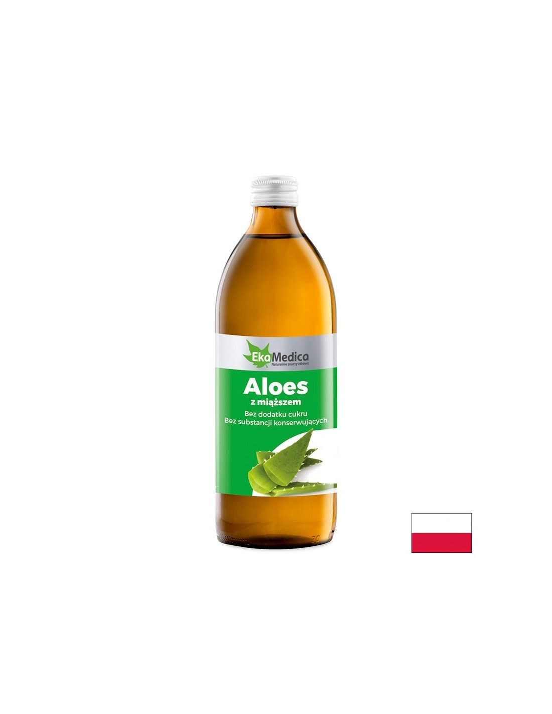Aloe vera juice with pulp - immunity and stomach health, 500 ml, 10 or 20 doses - Nutra Best Europe