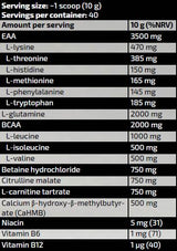 Gold Line / Gold Amino Rebuild - 400 grams - Nutra Best Europe