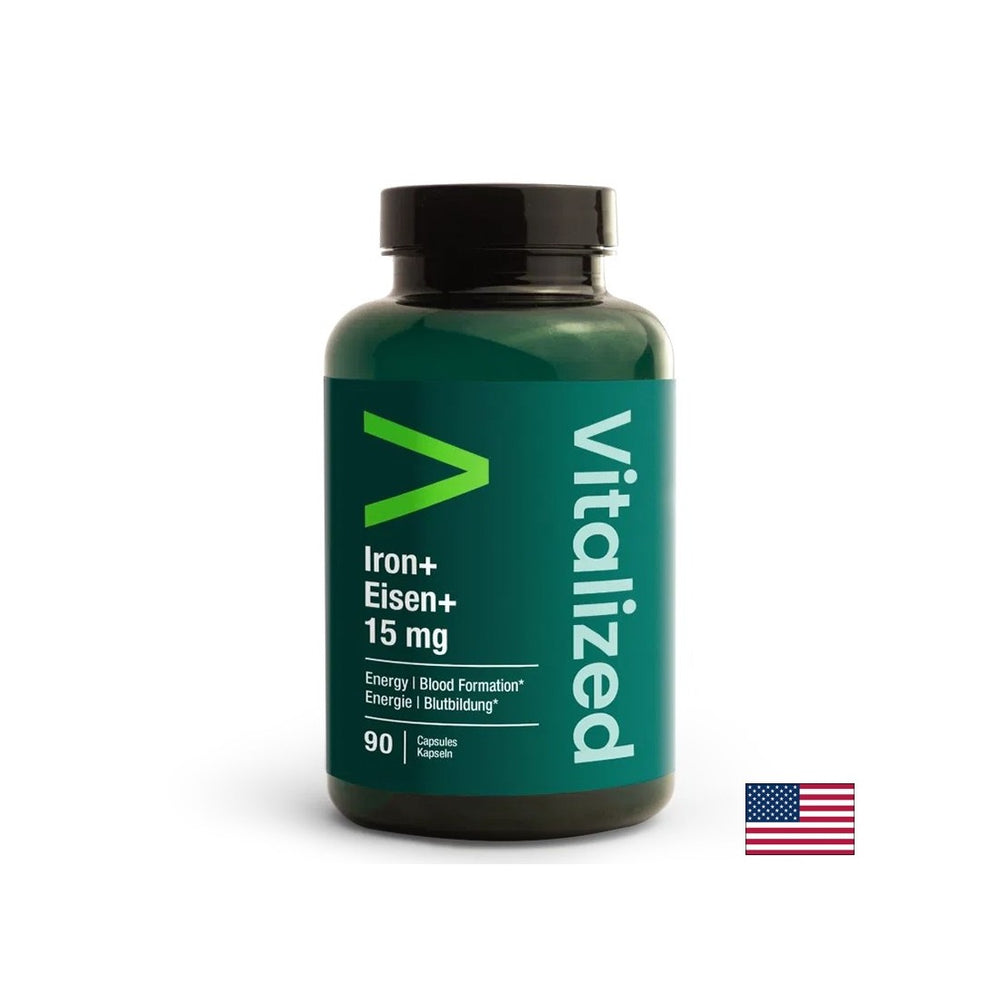 Anemia - Iron + Vitamin C, B2 and Copper Iron+, 90 capsules - Nutra Best Europe