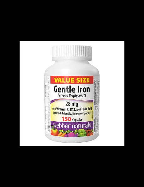 Anemia - Iron (ferrous bisglycinate with vitamin C, B12 and folic acid), 150 V capsules - Nutra Best Europe