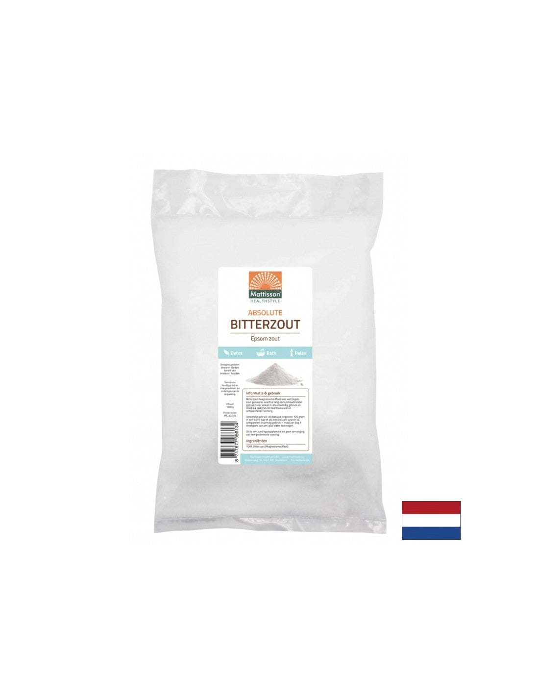 Epsom salt (Magnesium sulfate), 1 kg - Nutra Best Europe