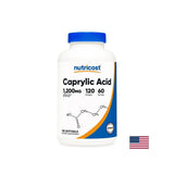 Antimicrobial and antifungal properties - Caprylic acid, 600 mg x 120 softgel capsules - Nutra Best Europe