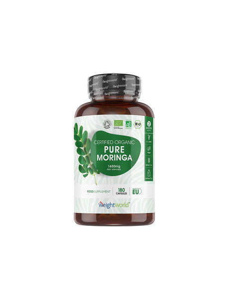Antioxidant, regulates blood sugar - Moringa, 550 mg x 180 capsules - Nutra Best Europe