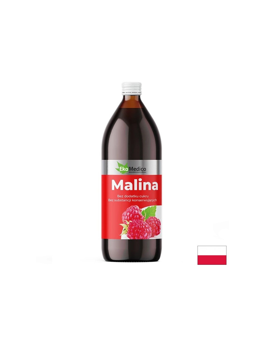 Raspberry juice with camu-camu and natural vitamin C - Antioxidant and antiaging properties, 500 ml, 10 doses - Nutra Best Europe