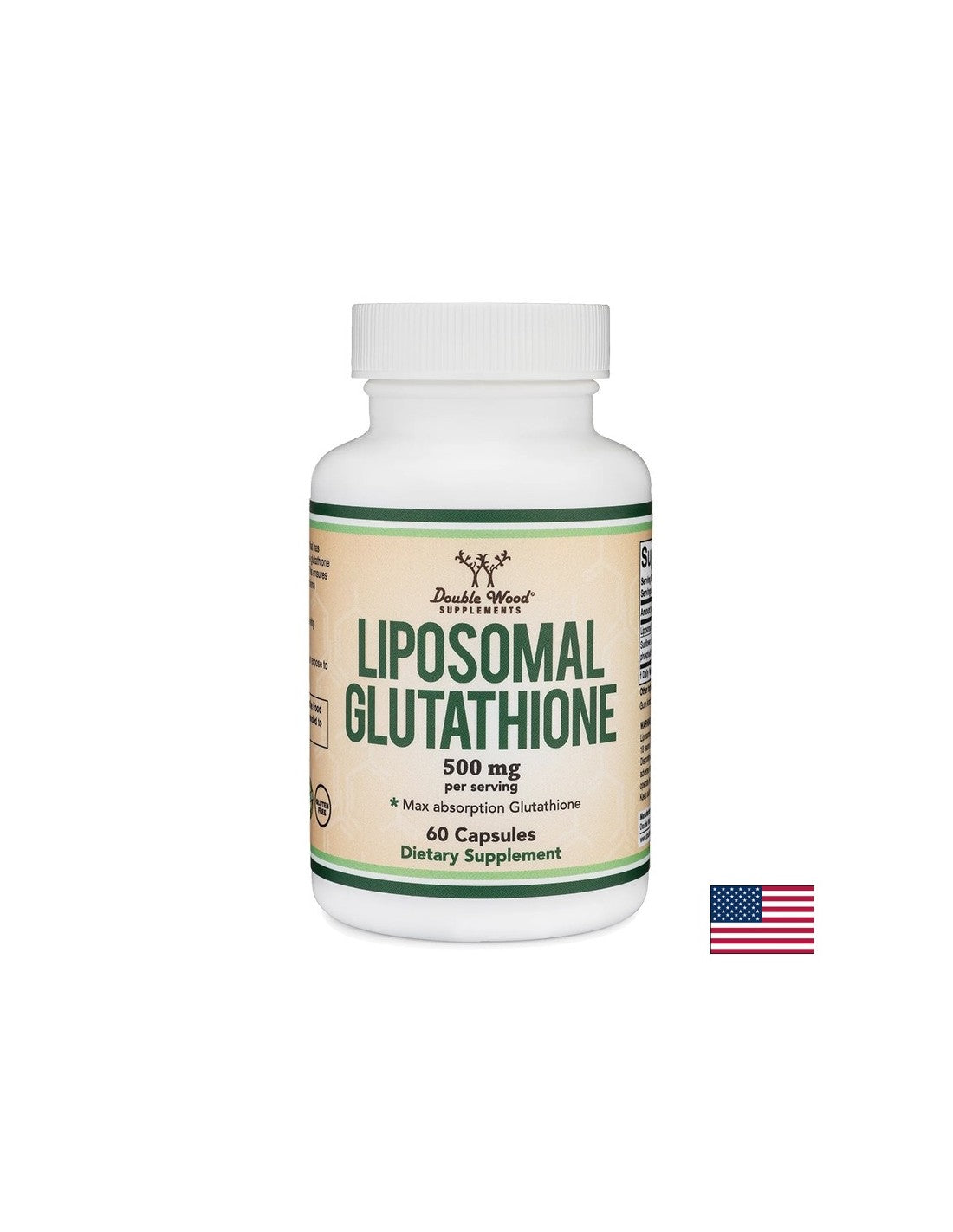 Antioxidant, liver protection - Liposomal Glutathione, 250 mg x 60 capsules Double Wood - Nutra Best Europe