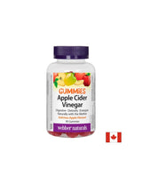 Apple Cider Vinegar Gummies - Antioxidant Protection and Fast Metabolism, 90 Webber Naturals Jelly Tablets - Nutra Best Europe