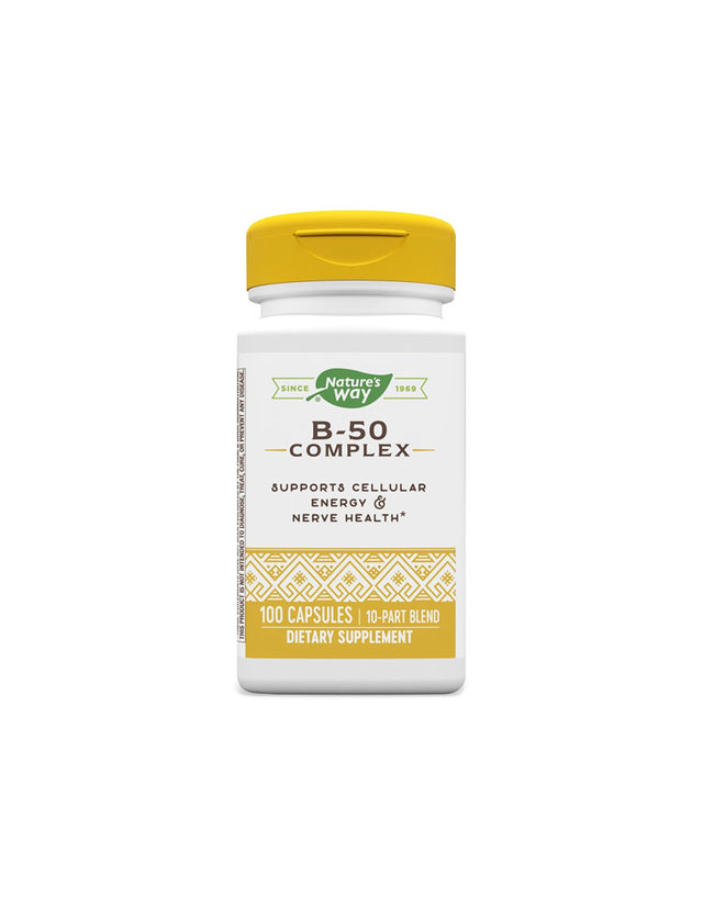 B-50 Complex - Vitamin B-50 complex, 100 capsules Nature's Way - Nutra Best Europe