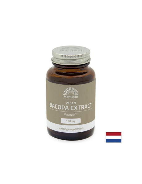 Bacopa monnieri + zinc, vitamin B12 and black pepper Bacopin™ - Concentration, memory and mental clarity, 60 capsules - Nutra Best Europe