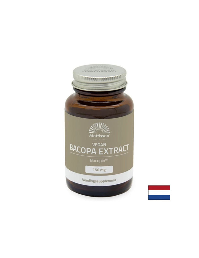 Bacopa monnieri + zinc, vitamin B12 and black pepper Bacopin™ - Concentration, memory and mental clarity, 60 capsules - Nutra Best Europe