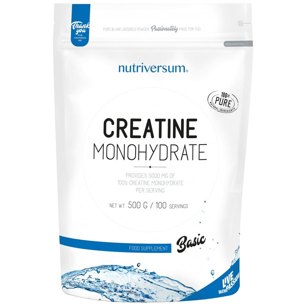Creatine Monohydrate Powder - 500 grams - Nutra Best Europe