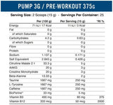 Pump 3G | Next Generation Pre-Workout - 375 grams - Nutra Best Europe