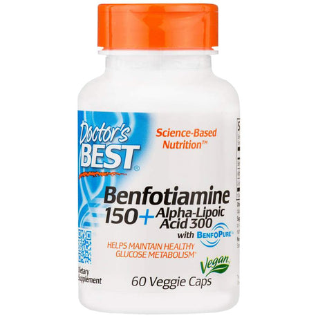 BEST Benfotiamine 150 mg + Alpha Lipoic Acid 300 mg - 60 capsules - Nutra Best Europe