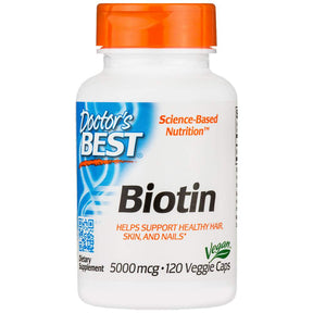 BEST Biotin 5000 mcg - 120 capsules - Nutra Best Europe