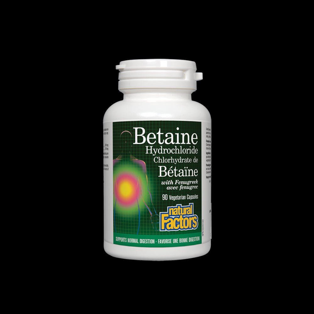 Betaine Hydrochloride with Fenugreek 500 mg - 90 capsules - Nutra Best Europe