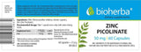Zinc Picolinate 50 mg 60 capsules - Nutra Best Europe