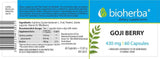 Goji Berry 430 mg - 60 capsules - Nutra Best Europe
