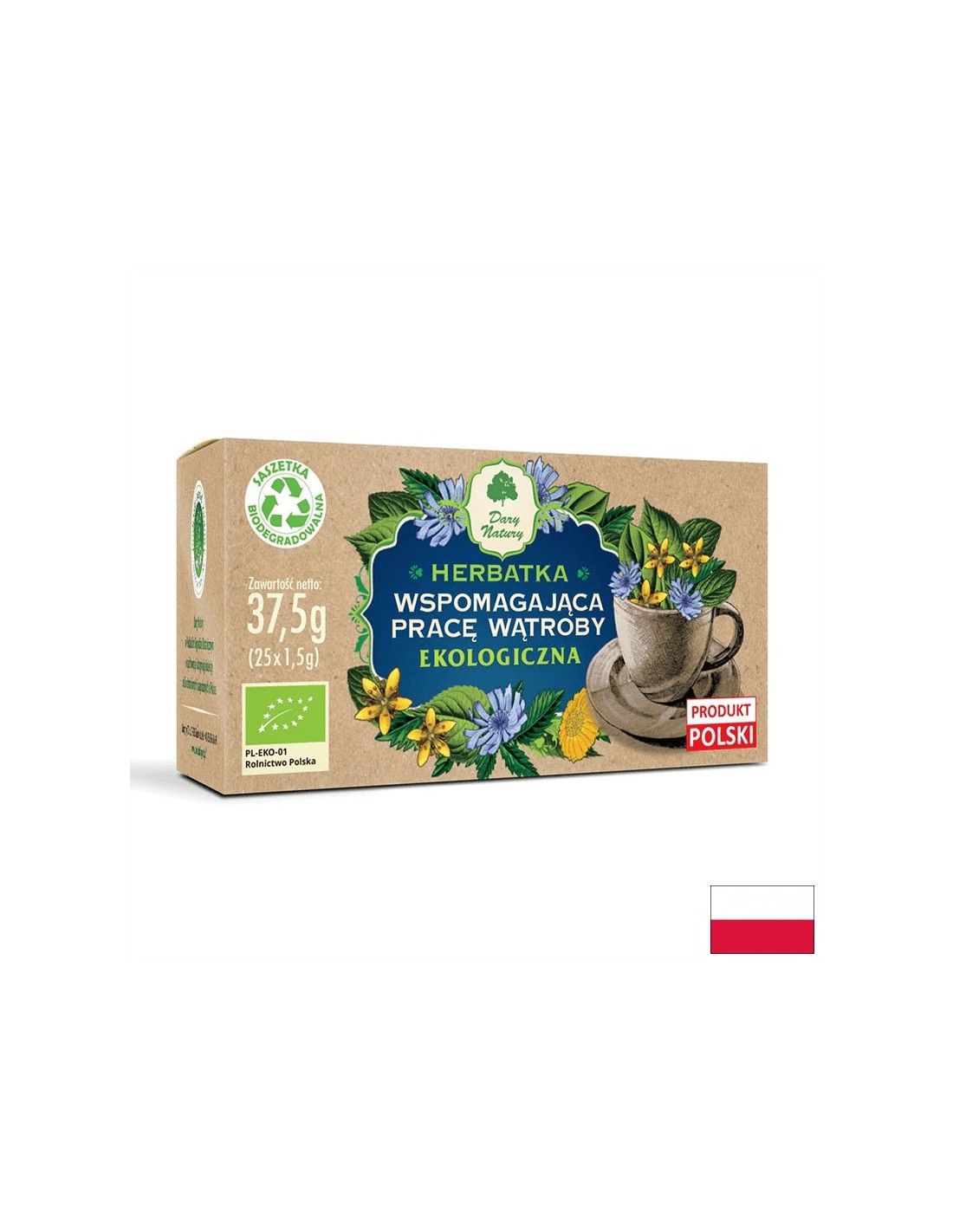 Herbal tea supporting liver function Bio, 25 filter bags - Nutra Best Europe