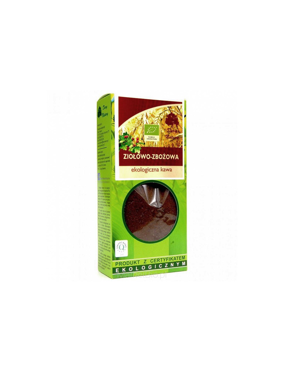 Herbal coffee from beans and herbs Bio, 100 g Dary Natury - Nutra Best Europe