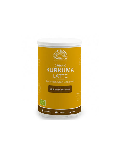Organic Latte Turmeric with Coconut and Ceylon Cinnamon, 175 mg powder - Nutra Best Europe