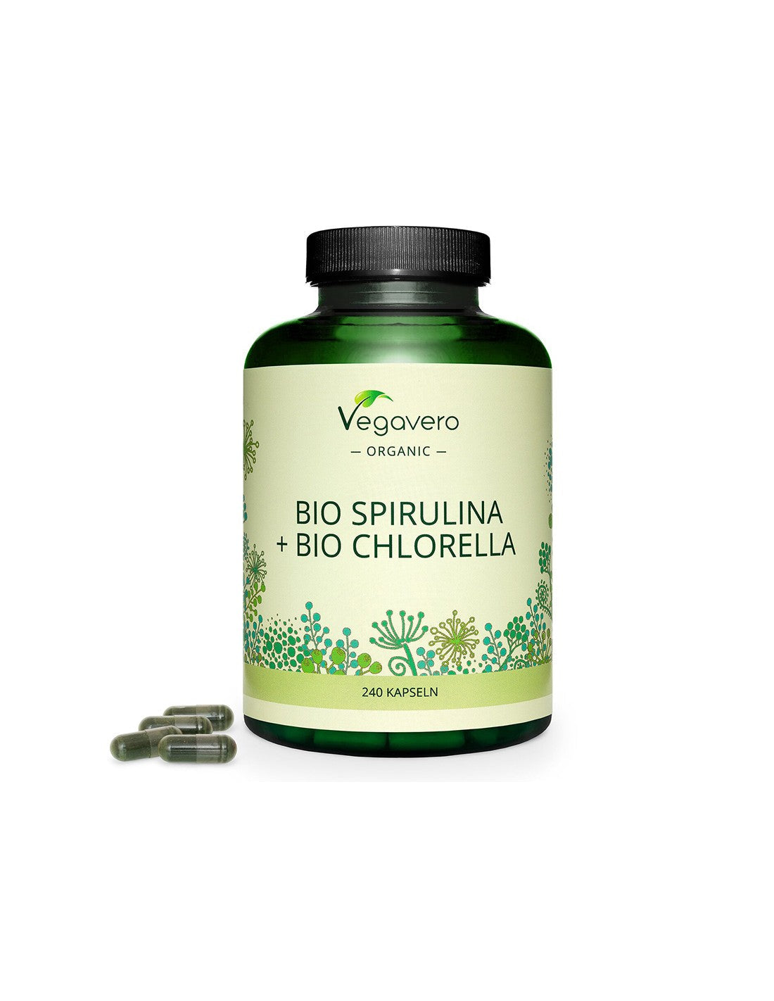 Bio Spirulina + Chlorella - Bio Spirulina + Bio Chlorella, 240 capsules Vegavero - Nutra Best Europe