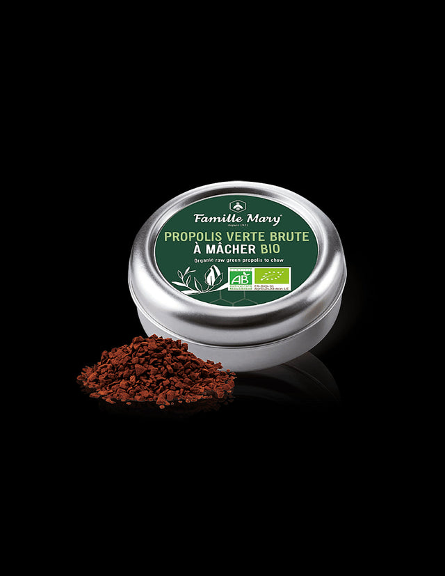 Organic raw green propolis for chewing - Propolis Verte Brute À Màcher Bio, 10 g - Nutra Best Europe