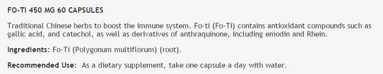 FO-TI 450 mg - 60 capsules - Nutra Best Europe