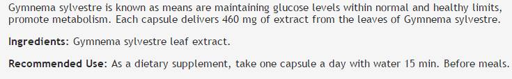 Gymnema Sylvestre Extract 380 mg - 100 capsules - Nutra Best Europe