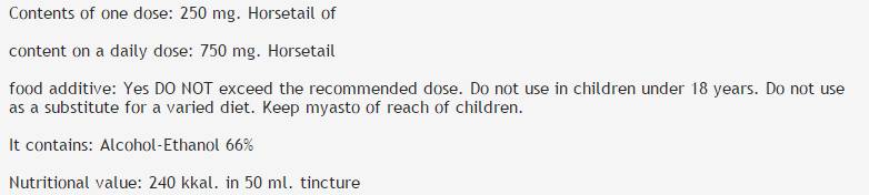 Horsetrail Tincture - 50 ml - Nutra Best Europe