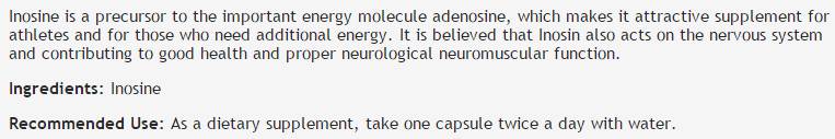 Inosine 430 mg - 60 capsules - Nutra Best Europe