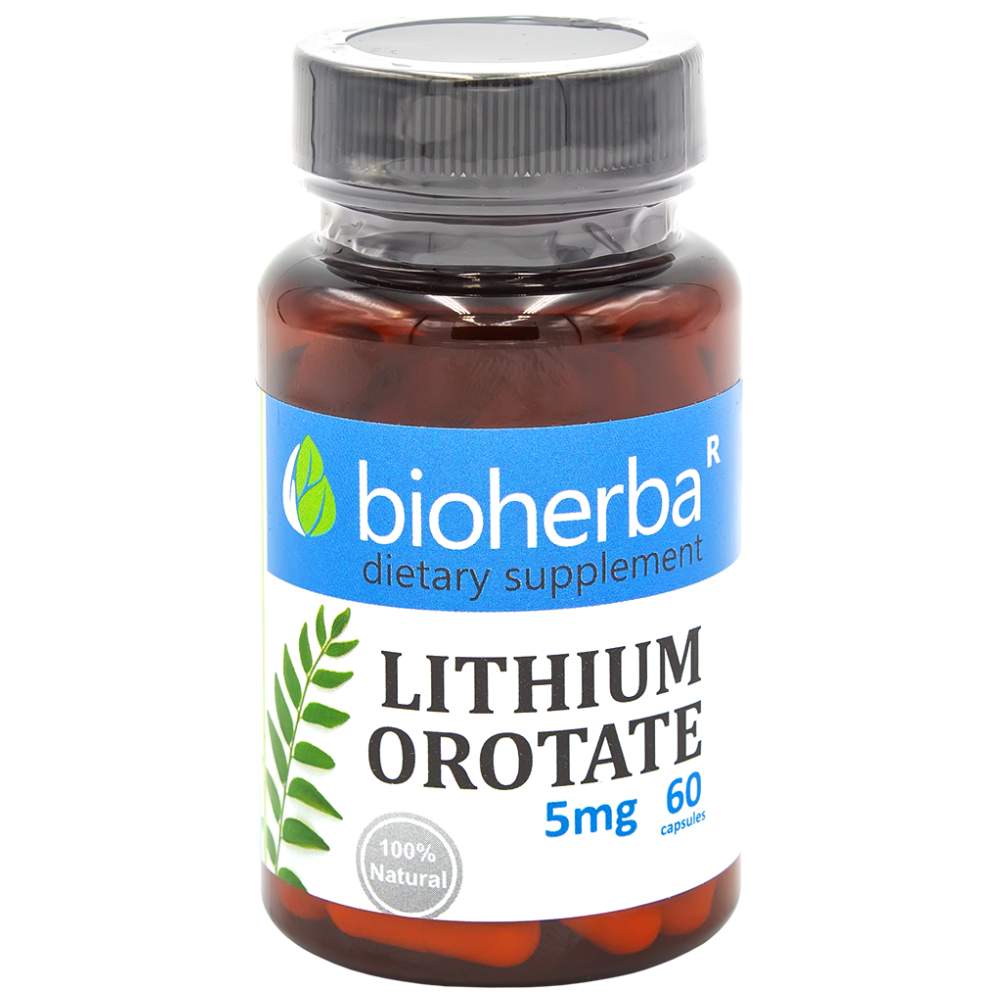 Lithium Orotate 5 mg 60 capsules - Nutra Best Europe