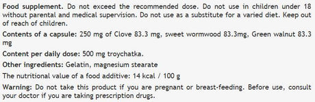 Troychatka 250 mg - 100 capsules - Nutra Best Europe