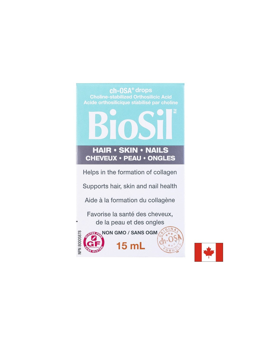 BioSil™ Hair, Skin & Nails 15 ml x 30 daily doses Natural Factors - Nutra Best Europe