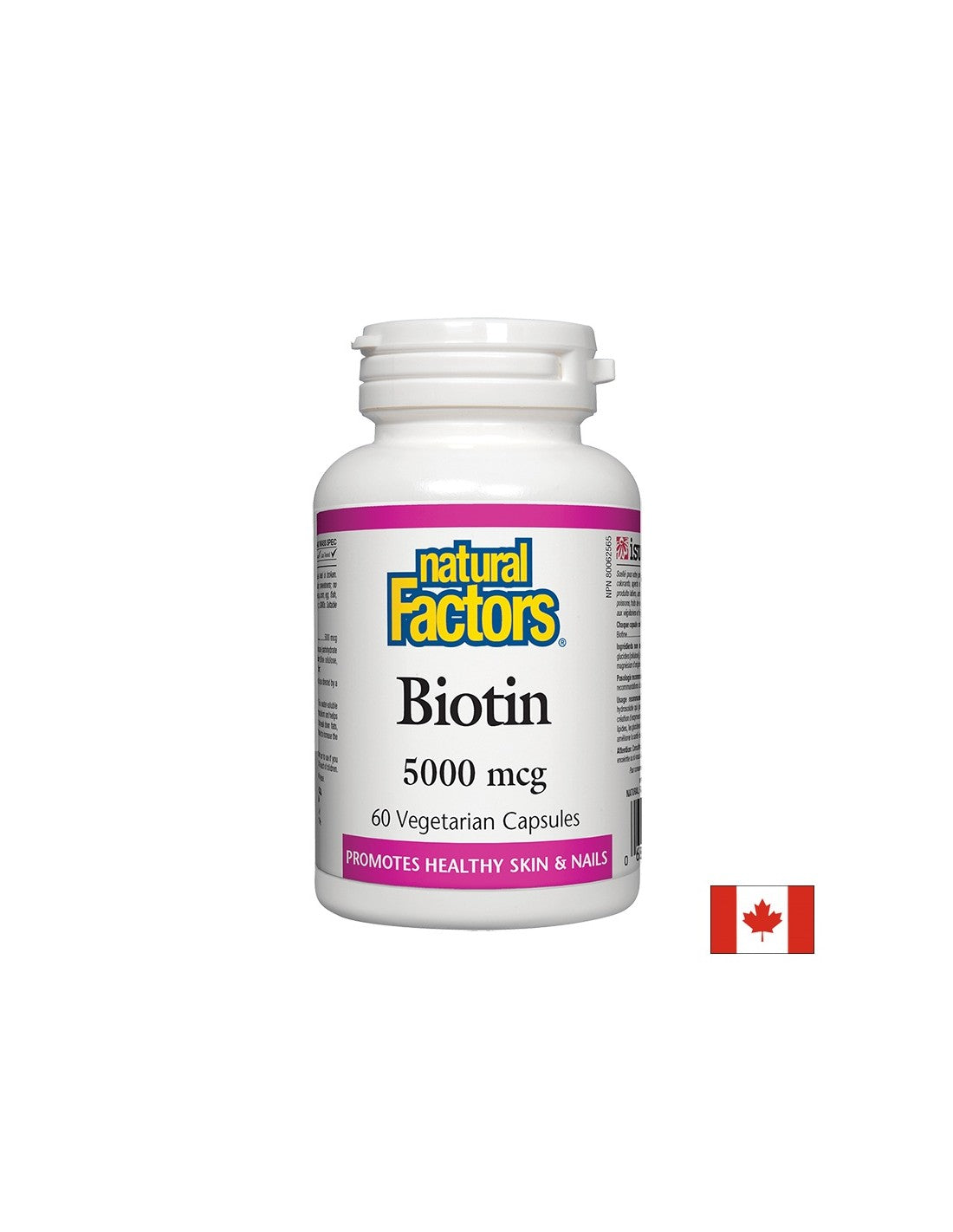 Biotin 5000 mcg - 60 capsules - Nutra Best Europe