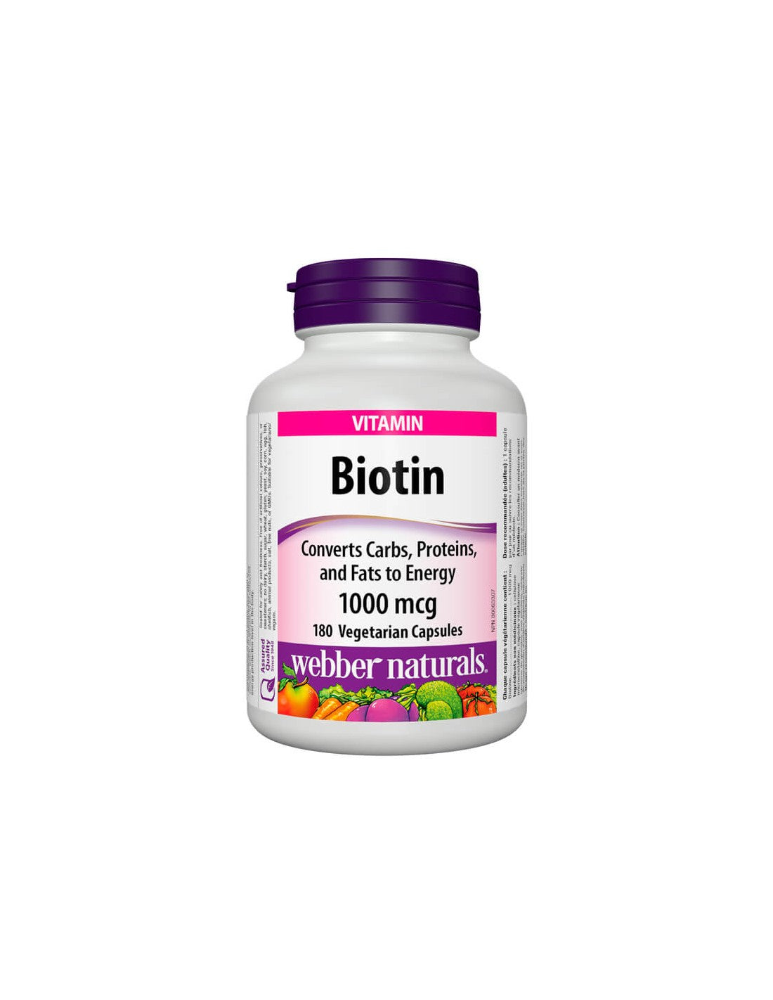 Biotin / Biotin, 1000 µg, 180 capsules - Nutra Best Europe