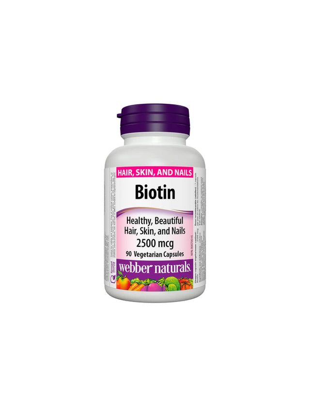 Biotin / Biotin, 2500 µg, 90 capsules Webber Naturals - Nutra Best Europe