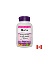 Biotin / Biotin, 2500 µg, 90 capsules Webber Naturals - Nutra Best Europe