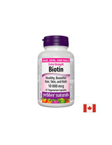 Biotin Extra Strength / Biotin extra strength, 10000 mcg, 45 capsules Webber Naturals - Nutra Best Europe